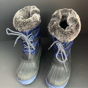 Nova Mountain Thinsulate Navy Gray Kids Snowboots